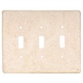 Stoniquea Simulated Stone Switch Plate Triple Cameo 