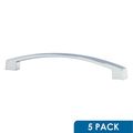 5 Pack Rok Hardware 6-5 16 160mm Hole Bow Arch Style Chrome Kitchen Vanity Dresser Cabinet Pull Handle 6-25 32 172mm Overall 