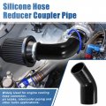 45 Degree 2 5 Inch To 3 0 Id 4ply Car Elbow Reducer Silicone Hose Coupler Intercooler Tube Intake Piping Black 63-76mm