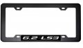 Erpart Black Carbon Fiber Look License Plate Frame With 6 2 Ls3 Silver On Highly Polished Real Aluminum Emblem