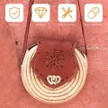Gadpiparty 4pcs Luggage Double Heart Lock Handbag Hardware Purse Clip Clasp Replacement Antique Bag Turns Thumb Clutch Switch