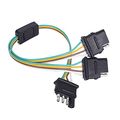Gtp Flat 4 Pin Y-splitter Adapter Trailer Extension Harness Connector For Led Tailgate Light Bar Trailers Accessory Towing 