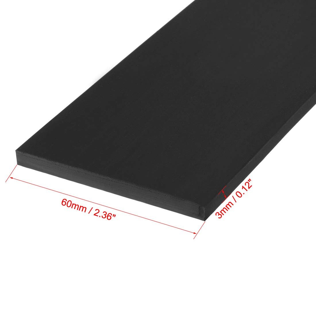 Solid Rectangle Rubber Seal Strip 60mm Wide 3mm Thick 3 Meters Long Black Epm Weatherproof Soundproof And Water 9 84 Ft