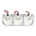 2 52mm Triple Gauge Set Oil Pressure Water Temperature Volt Meter 3a Ina 1 For 12v Cars 3 Cluster Kit With Silver Console 