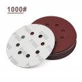 Seroni 10 20pcs 5 Inch 8 Hole Round Sandpaper 125mm Flocking Sanding Discs Hook And Loop Sand Sheets Grit 40-2000 Polishing