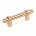Cosmas 5 Pack 161-2 5bg Brushed Gold Contemporary Bar Cabinet Handle Pull 2-1 2 Inch 64mm Hole Centers 