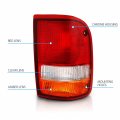 Amerilite For 1993-1997 Ford Ranger Red Factory Oe Style Replacement Taillight Brake Lamp Set Passenger And Driver Side
