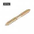 Uxcell 5x40mm Hanger Bolts 80pcs Double Ended Self-tapping Thread Wood To Dowel Screws For Connecting