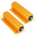 2pcs 4 Ohm 100w Watt Aluminum Housed Metal Wirewound Resistors Case 