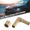 X Autohaux 3 Pcs 10mm 0 16 Brass Car Barb Hose Fitting L Shape 2 Way Connector For Joiner Air Water Fuel Gas