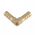 X Autohaux 3 Pcs 10mm 0 16 Brass Car Barb Hose Fitting L Shape 2 Way Connector For Joiner Air Water Fuel Gas