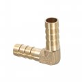 X Autohaux 3 Pcs 10mm 0 16 Brass Car Barb Hose Fitting L Shape 2 Way Connector For Joiner Air Water Fuel Gas