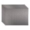 Fasa De Rib Decorative Vinyl 18in X 24in Backsplash Panel In Galvanized Steel 5 Pack 
