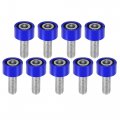 X Autohaux 9 Pcs M8x1 25 Exhaust Header Manifold Cup Washers Bolts Engine Racing Blue For Honda Civic Acura