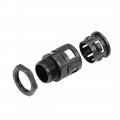 Uxcell Cable Gland Corrugated Tube Connector Ad25 Pipe Joint Clamps M25 Screw 5pcs