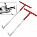 Motorcycle Exhaust Spring Puller Tool 2 Piece T Shaped Handle Hook With Rubber Coating For Dirt Bike Vehicle Brakes And Lawn