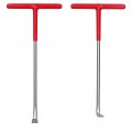Motorcycle Exhaust Spring Puller Tool 2 Piece T Shaped Handle Hook With Rubber Coating For Dirt Bike Vehicle Brakes And Lawn