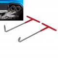 Motorcycle Exhaust Spring Puller Tool 2 Piece T Shaped Handle Hook With Rubber Coating For Dirt Bike Vehicle Brakes And Lawn