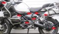Httmt Mt261-012 013- Frame Plug Set Hub Covers 15 Caps Compatible With Bimmer R 1200 Gs Lc Adventure 2014-19