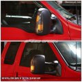 Compatible With Ford Super Duty Excursion Chrome Housing Towing Side Mirror Turn Signal Light Black Amber Led