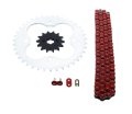 Chain And Sprocket Kit For Honda Trx250r 1986 1987 Red Non O Ring 520-98 Silver Steel 14 Tooth Front 39 Rear Sprockets 