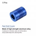 Uxcell 5pcs 5mm To 10mm Aluminum Alloy Shaft Coupling L25xd19 Flexible Coupler With Screws For Encoders And Motors Blue