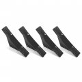 Kuafu 4pcs Universal Rear Bumper Lip Splitter Diffuser Shark Fins Spoiler Trim Covers Decoration Set Abs Plastic Carbon Fiber