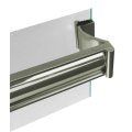 Gordon Glass Brushed Nickel Sliding Frameless Shower Door Single Towel Bar Kit 24 Long