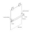 Gordon Glass Brushed Nickel Sliding Frameless Shower Door Single Towel Bar Kit 24 Long