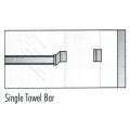 Gordon Glass Brushed Nickel Sliding Frameless Shower Door Single Towel Bar Kit 24 Long