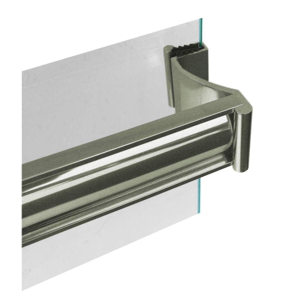 Gordon Glass Brushed Nickel Sliding Frameless Shower Door Single Towel Bar Kit 24 Long