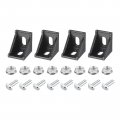 4set Inside Corner Bracket Gusset Kits 35x35x29mm 3030 Angle Connector For European Series Aluminum Profile Black 8 X Hex