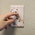 Poodles Mother And Daughter Puppy Dog Plastic Wall Decor Toggle Light Switch Plate Cover