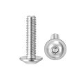 Flanged Button Head Socket Cap Screws M3 12mm Hex Drive 304 Stainless Steel Fasteners Bolts Fully Threaded Machine Screw 50pcs 