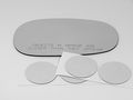 Right Passenger Convex Mirror Glass Lens With Adhesive For 98-02 Corolla And Prism 3 8in X 7in Clear Door Mount 