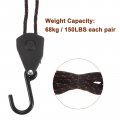 Uxcell 2pcs 1 8 4mm Ratchet Rope Hanger With Metal Gears 9 8ft 3meter Tie Down Strap Ratcheting Pulley System Bungee Cord For