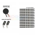 Ledglow 12pc Advanced Green Led Motorcycle Accent Neon Underglow Lighting Kit 4 Patterns Brightness Levels 6 Flexible Light