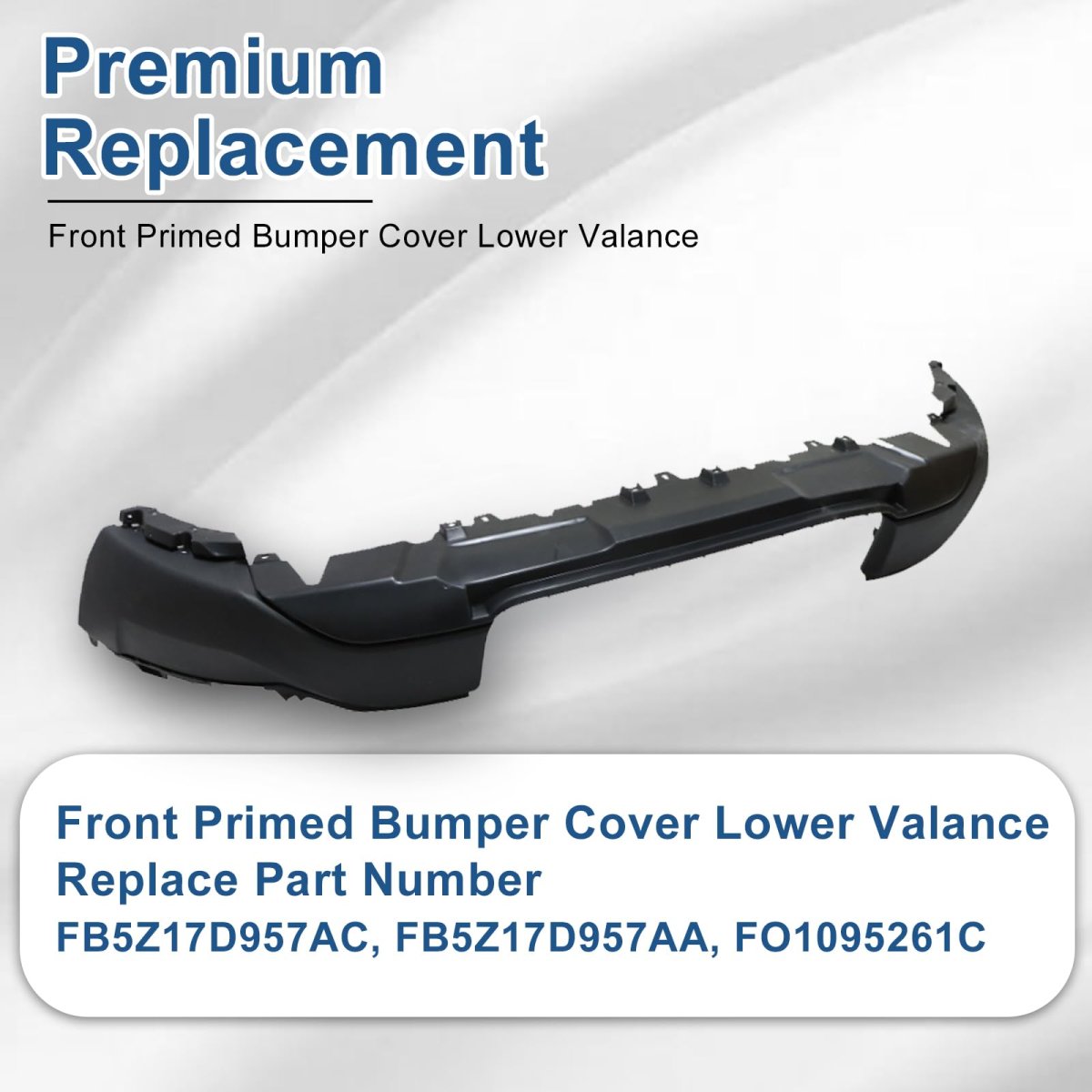 Primed Bumper Cover Lower Valance Front For Ford Explorer 2016 2017 Replace Fb5z17d957ac Fb5z17d957aa