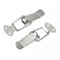 X Autohaux Car Trunk Bumper Security Hook Lock Clips Quick Release Silver Tone 80x28mm 2pcs