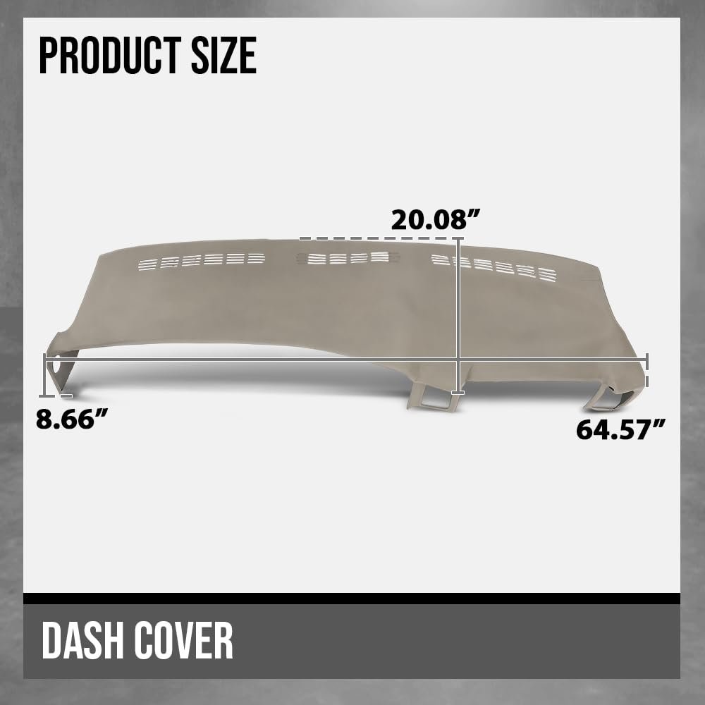 Tpe Dash Cover Skin Cap Gray For Chevy Silverado Gmc Sierra 1500 2500 1999 2006 And Classic 2007 Fits Tahoe Suburban Yukon Xl