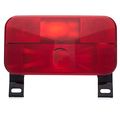 Lumitronics Red Surface Mount Tail Light With License Bracket And For Safe Driving At All Hours Stop Turn Black Base 