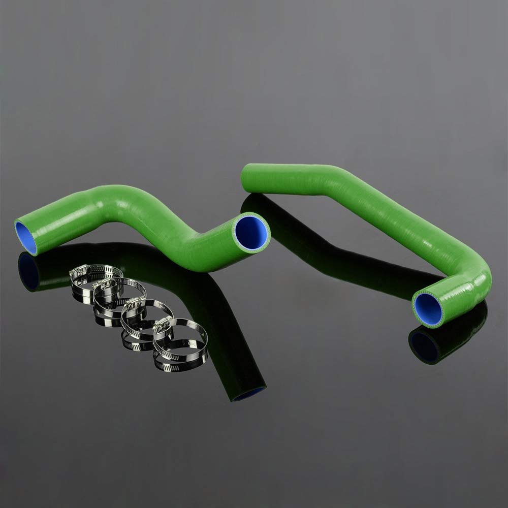 Silicone Radiator Hose Pipe Kit For Jeep Wrangler Yj Tj 2 4 2l 87-06 Green
