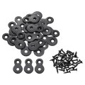 30 Pcs Figure 8 Fastener With Screws Table Top Desk Connector Bracket Heavy Duty Hardware Mounting Clips For Wood Black