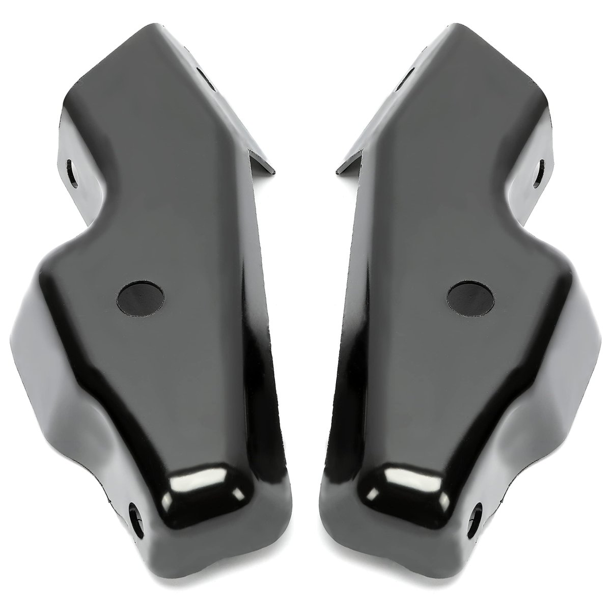 Front Outer Bumper Brackets Set For Chevy Silverado 1500 2500 3500 Hd Classic And Avalanche Bl3189 Black Powder Coated Steel 2