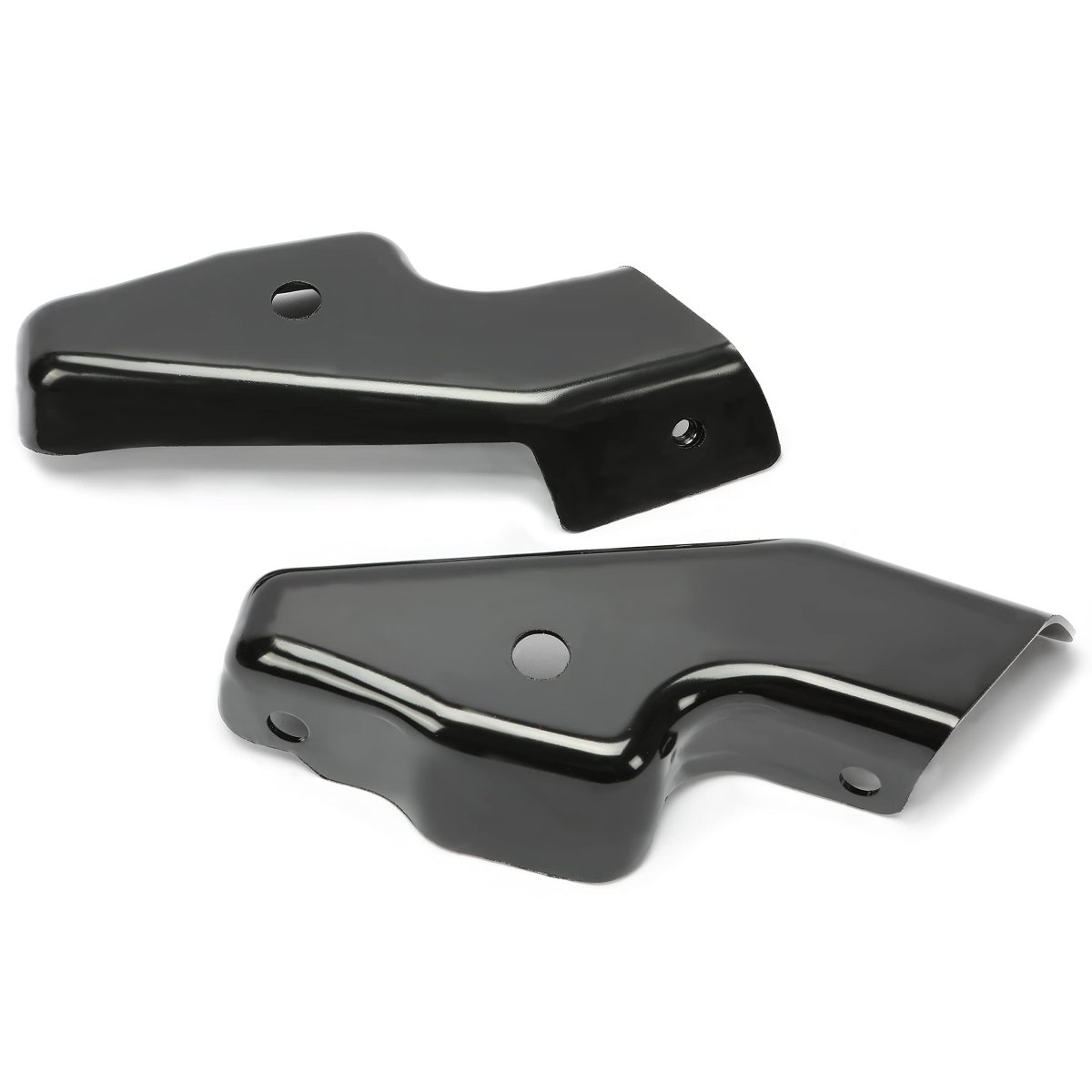 Front Outer Bumper Brackets Set For Chevy Silverado 1500 2500 3500 Hd Classic And Avalanche Bl3189 Black Powder Coated Steel 2
