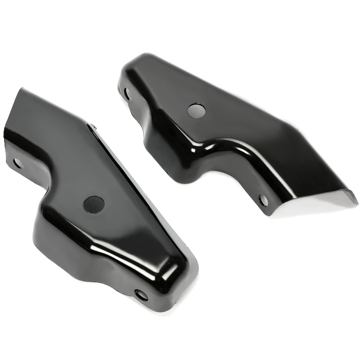 Front Outer Bumper Brackets Set For Chevy Silverado 1500 2500 3500 Hd Classic And Avalanche Bl3189 Black Powder Coated Steel 2
