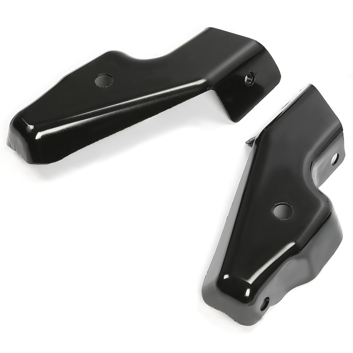 Front Outer Bumper Brackets Set For Chevy Silverado 1500 2500 3500 Hd Classic And Avalanche Bl3189 Black Powder Coated Steel 2