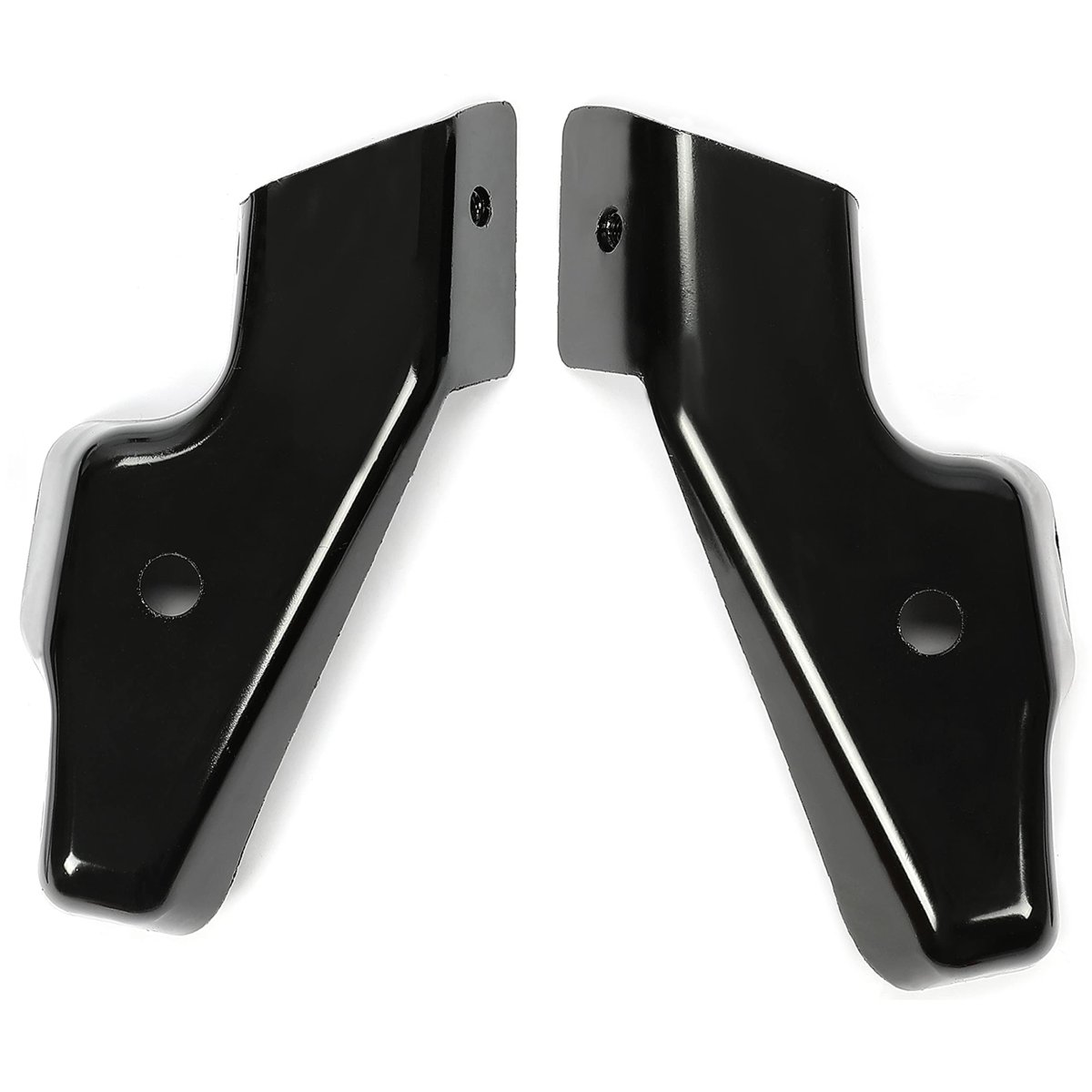 Front Outer Bumper Brackets Set For Chevy Silverado 1500 2500 3500 Hd Classic And Avalanche Bl3189 Black Powder Coated Steel 2