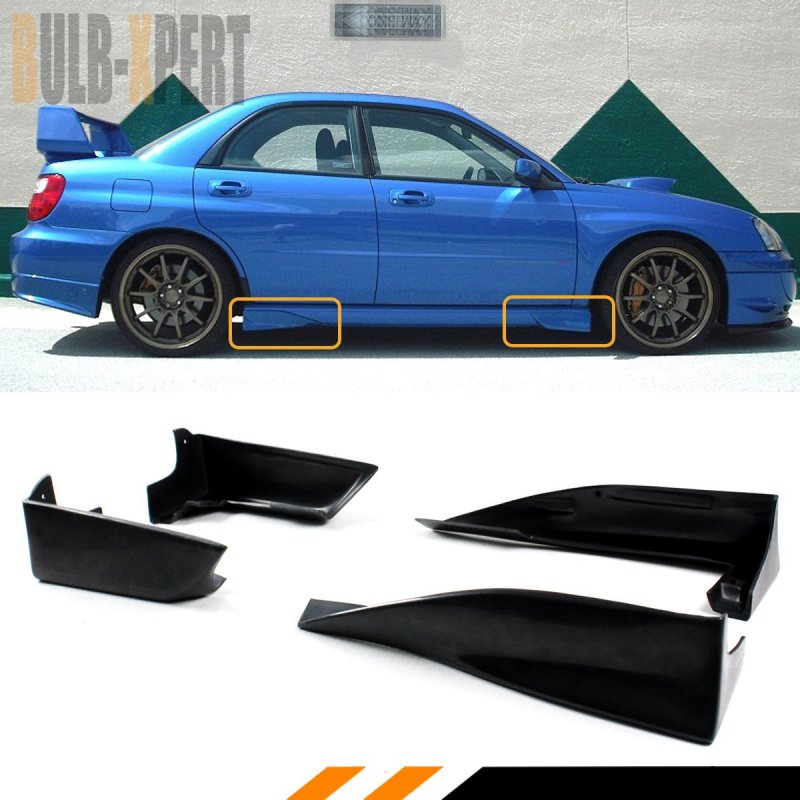 Fits For 2002-2007 Impreza Wrx Sti Gd Front Rear Side Aero Guard Strake Spats Combo