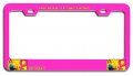 Silly Boys Trucks Are For Girls Feminism Girl Power Pink Metal License Plate Frame Tag Holder C14 